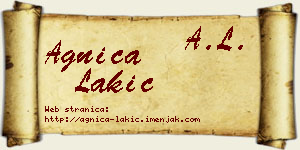 Agnica Lakić vizit kartica